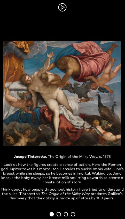 Screen capture of web page showing an image on a black background with text below