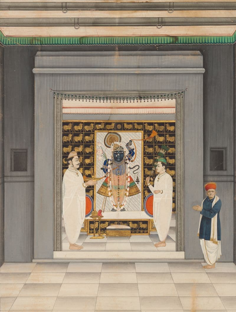 A composite photograph of an illustration