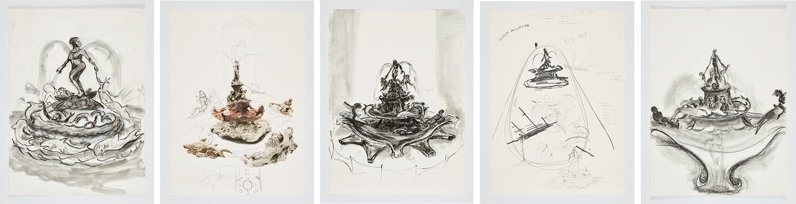 5 Sketches of a fountain