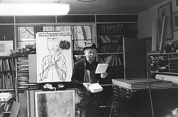 Black and white photograph of Ben Shahn