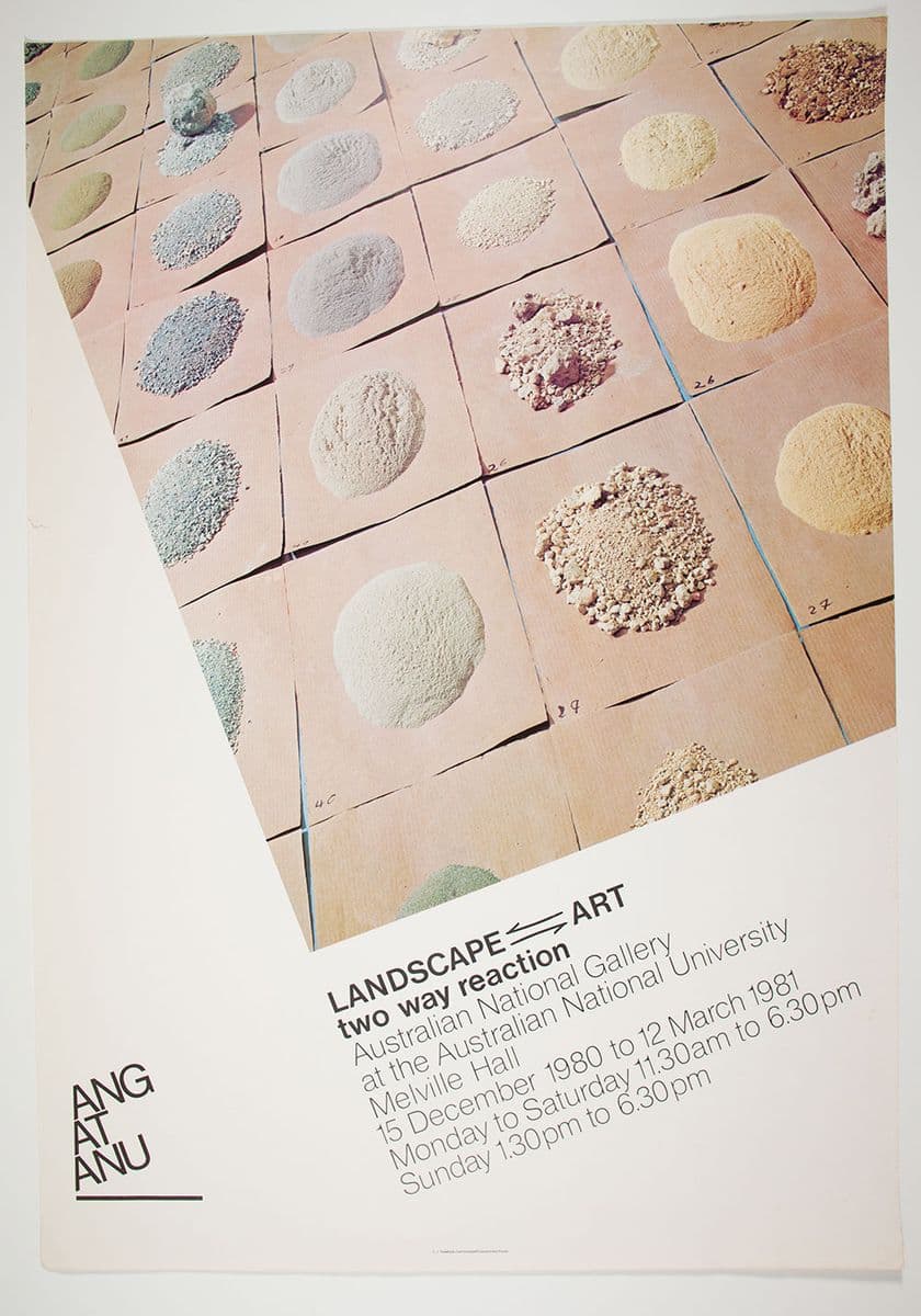 Rows of pigments set out on top of squares of paper