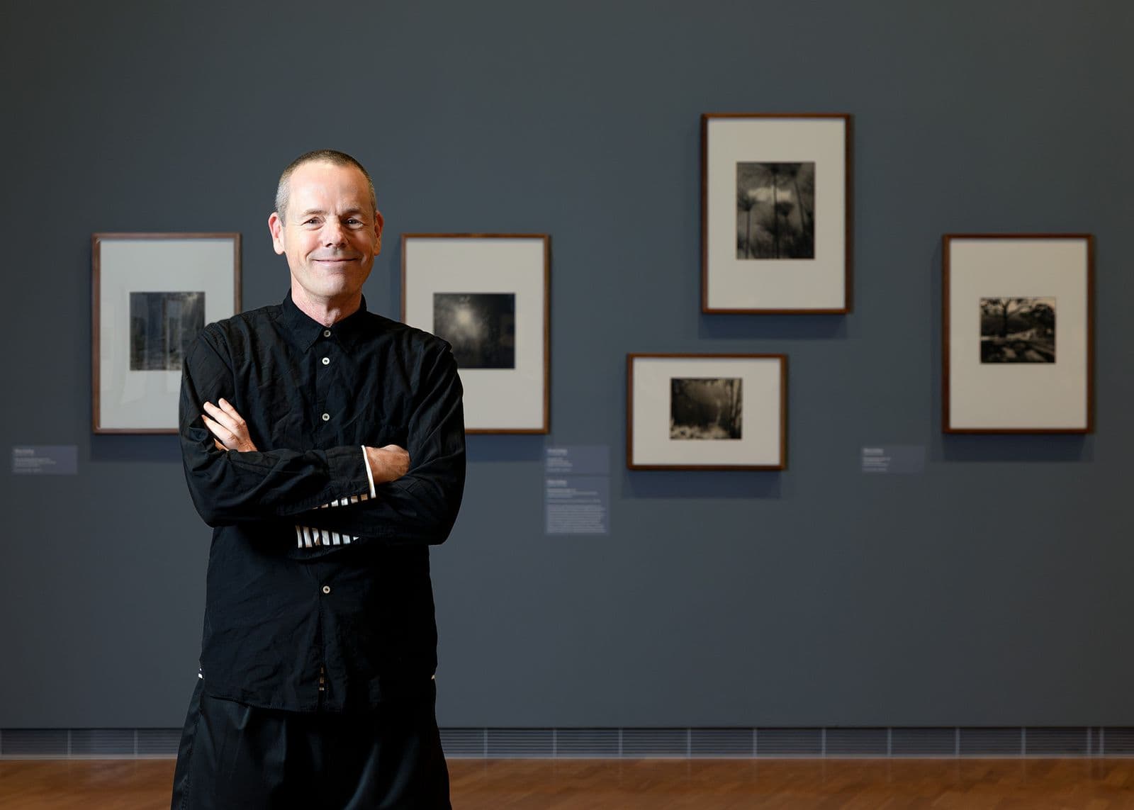 Installation views of Shaune Lakin in Know My Name: Making it Modern, National Gallery of Australia surrounded by the work of photographer Olive Cotton  Photo: Karlee Holland